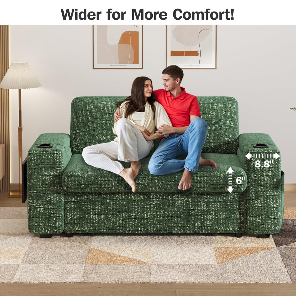 65" Convertible Loveseat Sleeper Sofa with Pull-Out Bed