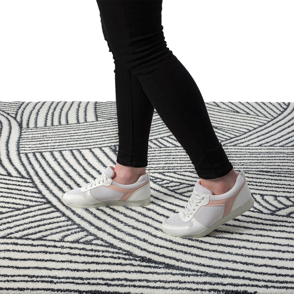 Grey Geometric Area Rug