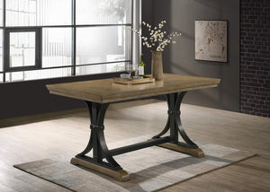 7-Piece Counter Height Dining Set with Nailhead Chairs – Driftwood