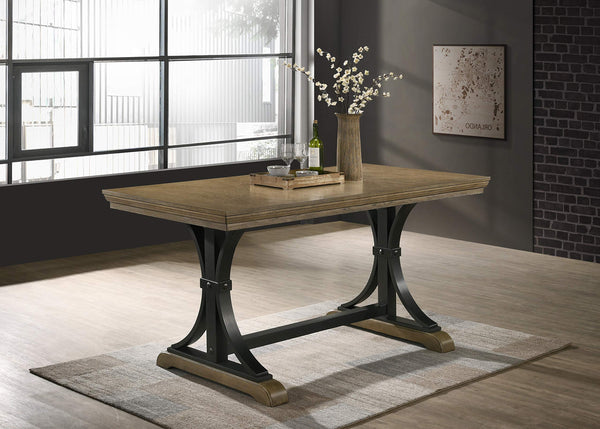 7-Piece Counter Height Dining Set with Nailhead Chairs – Driftwood