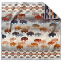Jacquard Wool Throw Blanket 64x64 – Reversible, All-Season