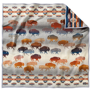 Jacquard Wool Throw Blanket 64x64 – Reversible, All-Season