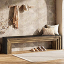 71" Extra Long Entryway Bench, Modern Farmhouse Style