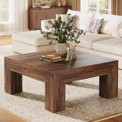 39.4-Inch Square Farmhouse Coffee Table
