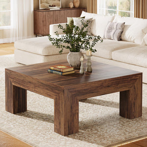 39.4-Inch Square Farmhouse Coffee Table