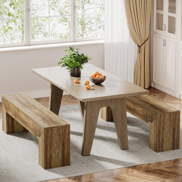 47" Farmhouse Wooden Entryway Bench