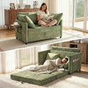 Convertible Loveseat Sofa Bed with Foldable Side Table