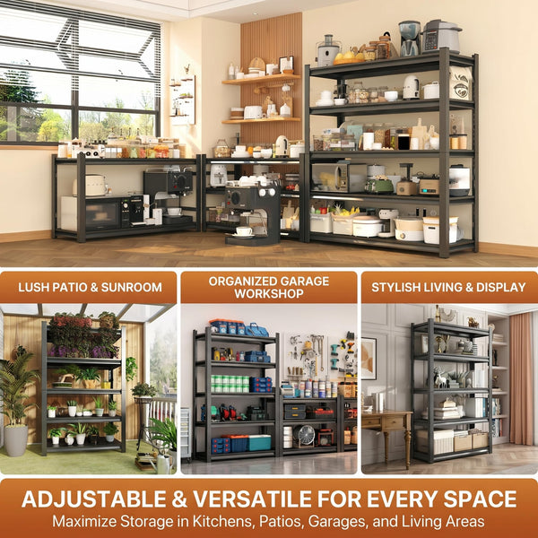 Heavy Duty 5-Tier Metal Storage Shelving Unit