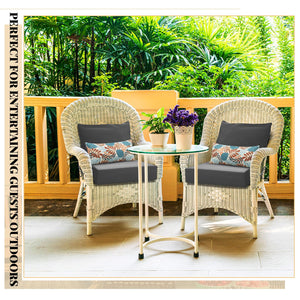 6-Piece Outdoor Deep Seating Cushion Set – Waterproof, Fade Resistant, Grey