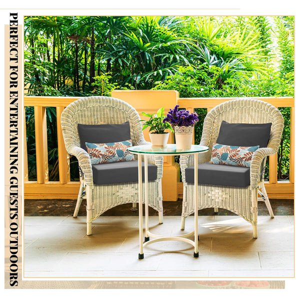 6-Piece Outdoor Deep Seating Cushion Set – Waterproof, Fade Resistant, Grey