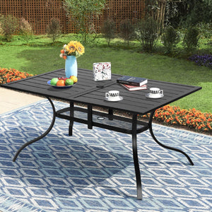 Outdoor Patio Dining Table with Umbrella Hole