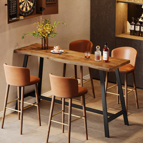 Solid Wood Counter Height Bar Table