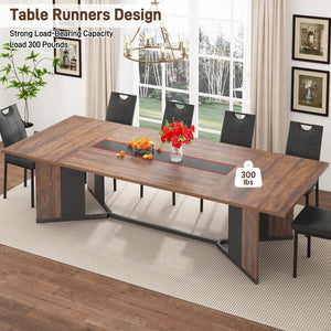 7-Piece Dining Table Set with 6 Upholstered Chairs