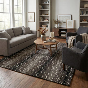 Hand-Tufted Wool Area Rug – Antelope Pattern