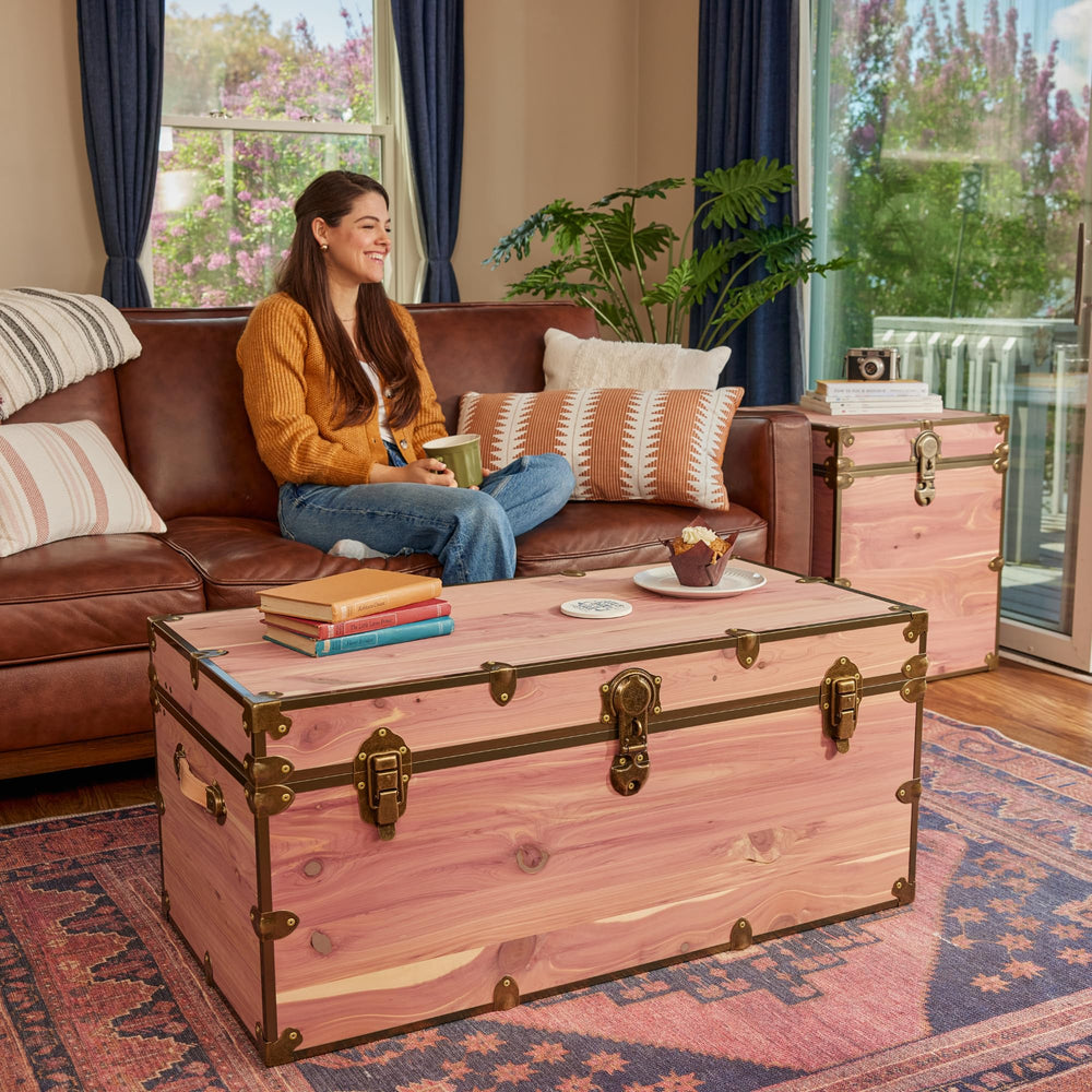 Cedar Storage Chest with Antique Brass Hardware