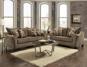 Fabric Sofa and Loveseat Set – Upholstered Living Room Seating