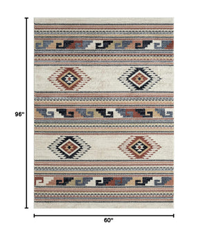 Multicolor Southwestern Tribal Area Rug