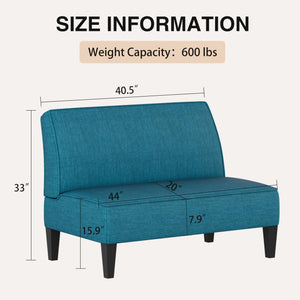 2-Seater Loveseat Sofa with Wooden Legs