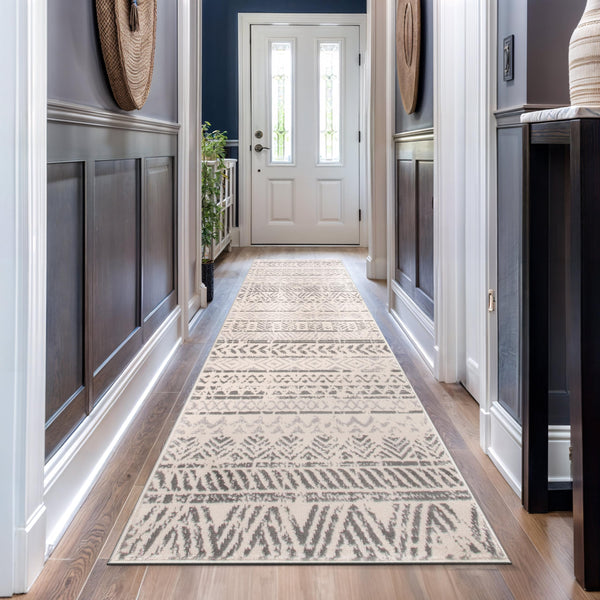 Geometric Boho Runner Rug 2'7" x 10'