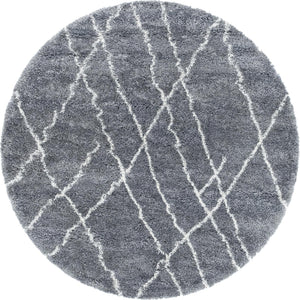 6 Ft Round Shag Area Rug – Soft Touch Polypropylene