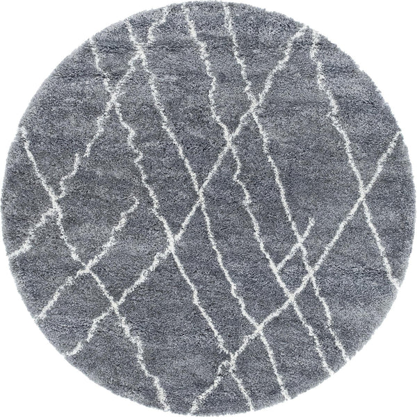 6 Ft Round Shag Area Rug – Soft Touch Polypropylene