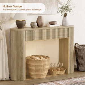 Fluted Console Table with Curved Top