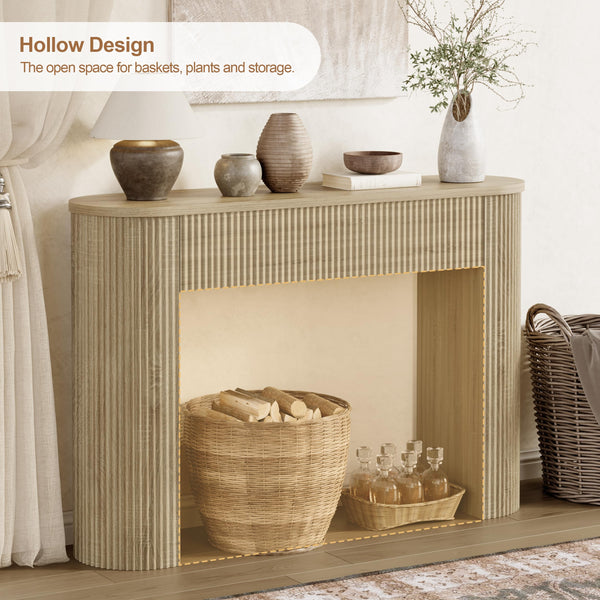 Fluted Console Table with Curved Top