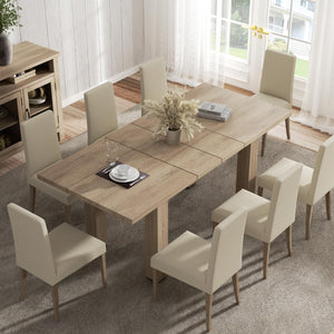 Extendable Dining Table for 6-10, Oak