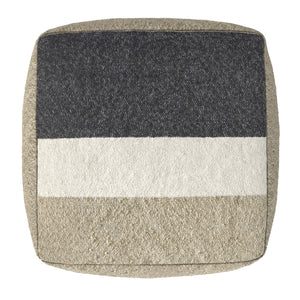 Square Pouf Ottoman 18 Inch – Multicolor Boho Footstool