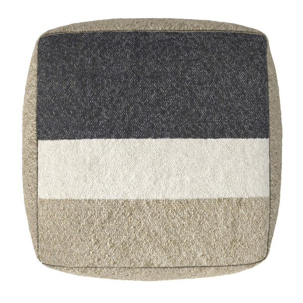 Square Pouf Ottoman 18 Inch – Multicolor Boho Footstool