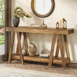 Farmhouse Console Table 2-Tier, 70.87" Wide