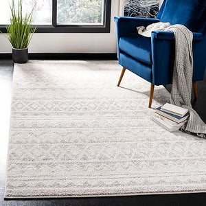 10x14 Moroccan Boho Area Rug – Ivory, Non-Shedding, Power Loomed
