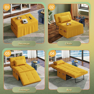 4-in-1 Convertible Folding Ottoman Sleeper Chair