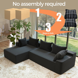108" Modular Sectional Sofa L-Shape with Deep Seat