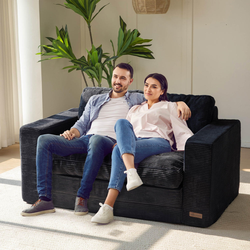 Convertible Sofa Bed – Pull-Out Loveseat Sleeper with Pillows