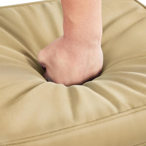 Outdoor Wicker Ottoman Set of 2 with Removable Cushion