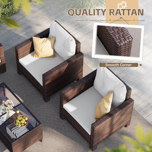4-Piece Outdoor Wicker Patio Furniture Set