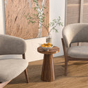 Round Fluted Pedestal Side Table