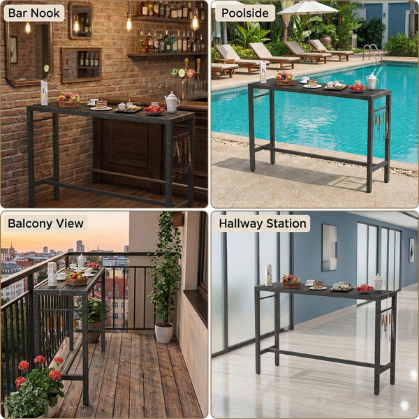 Outdoor Metal High-Top Bar Table Set