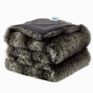 Faux Fur Throw Blanket 50x60 Inch Heavyweight Animal Print