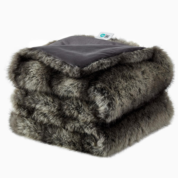 Faux Fur Throw Blanket 50x60 Inch Heavyweight Animal Print