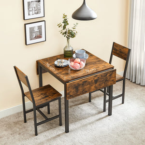 Extendable Dining Table Set with 2 Chairs