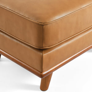 Top-Grain Leather Ottoman