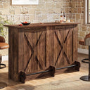 63-Inch 2-Tier Bar Table with Footrest