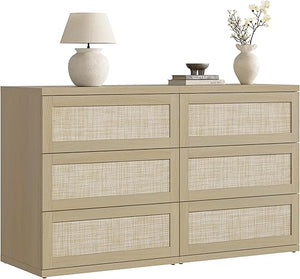 Rattan Dresser with Drawers – Modular Chest of Drawers for Bedroom