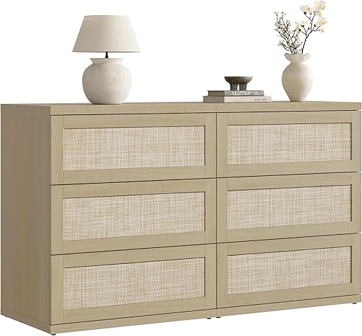Rattan Dresser with Drawers – Modular Chest of Drawers for Bedroom