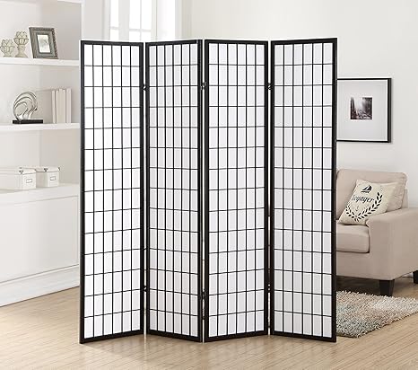 4-Panel Oriental Shoji Screen Room Divider