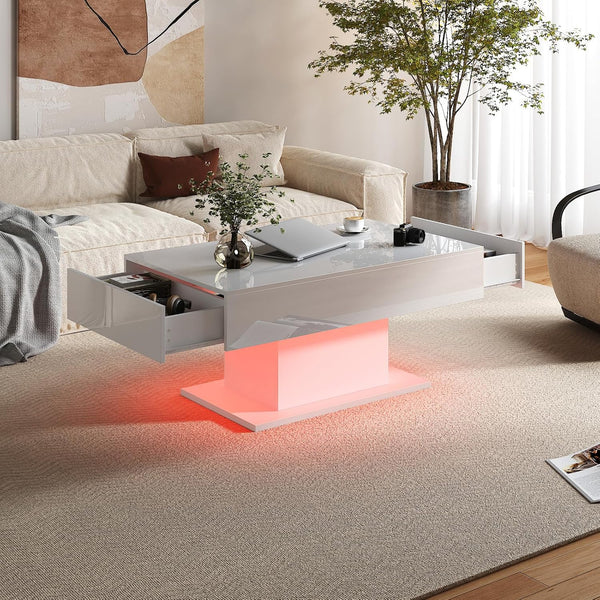 LED Coffee Table with 16-Color Lights