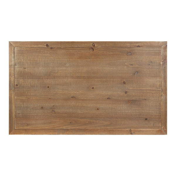 Rustic Carved Wood Coffee Table