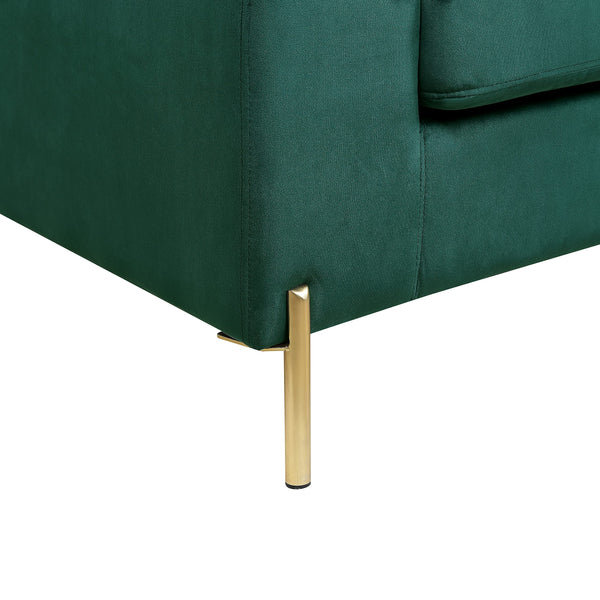 101" L-Shaped Velvet Sectional Sofa with Chaise